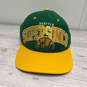 Mitchell & Ness Seattle SuperSonics Snapback Hat NBA Skyline Wool Green